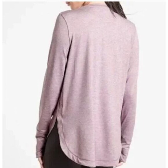 Athleta Uptempo Long sleeve Purple Yoga Thumb holes Fitness Shirt Large - Picture 2 of 9